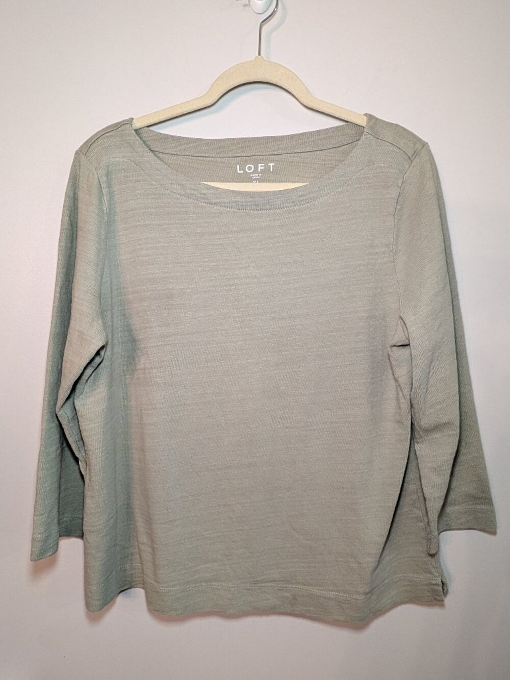 Loft Womens Boatneck Top 100% Cotton Top XL